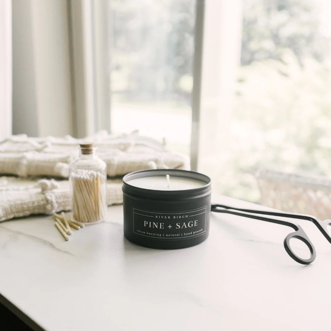 8 oz Holiday Soy Candle in Black Tin