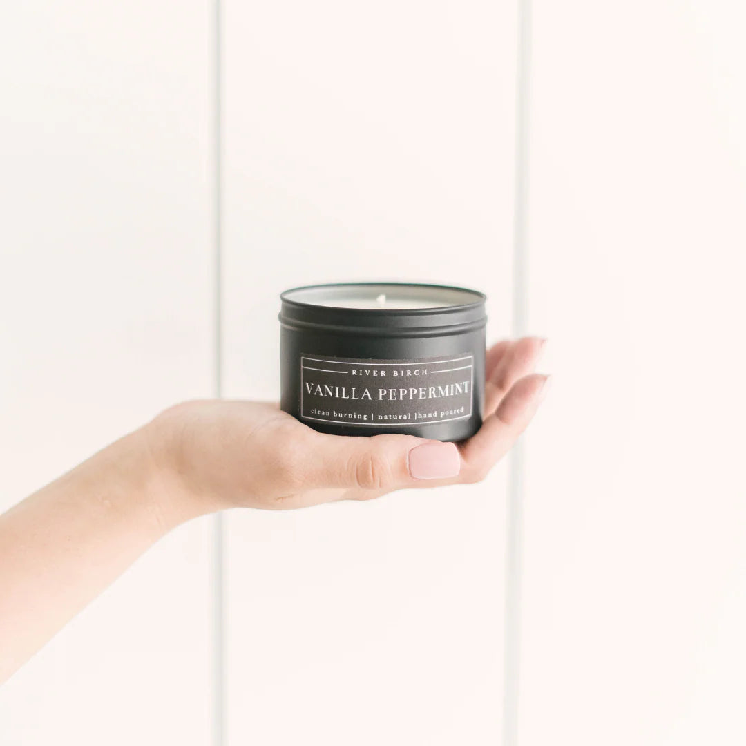 8 oz Holiday Soy Candle in Black Tin