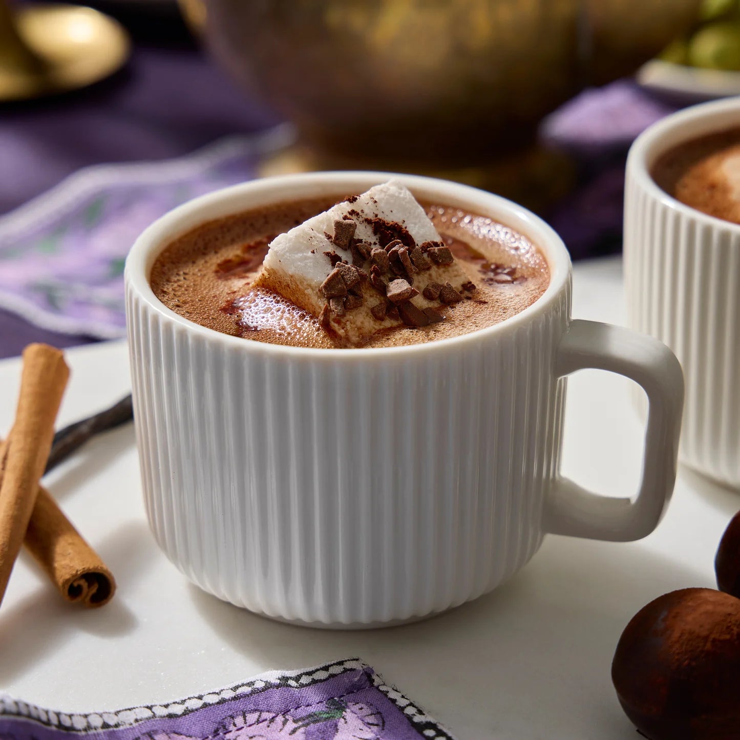 Golden Mug Hot Chocolate & Marshmallow Set