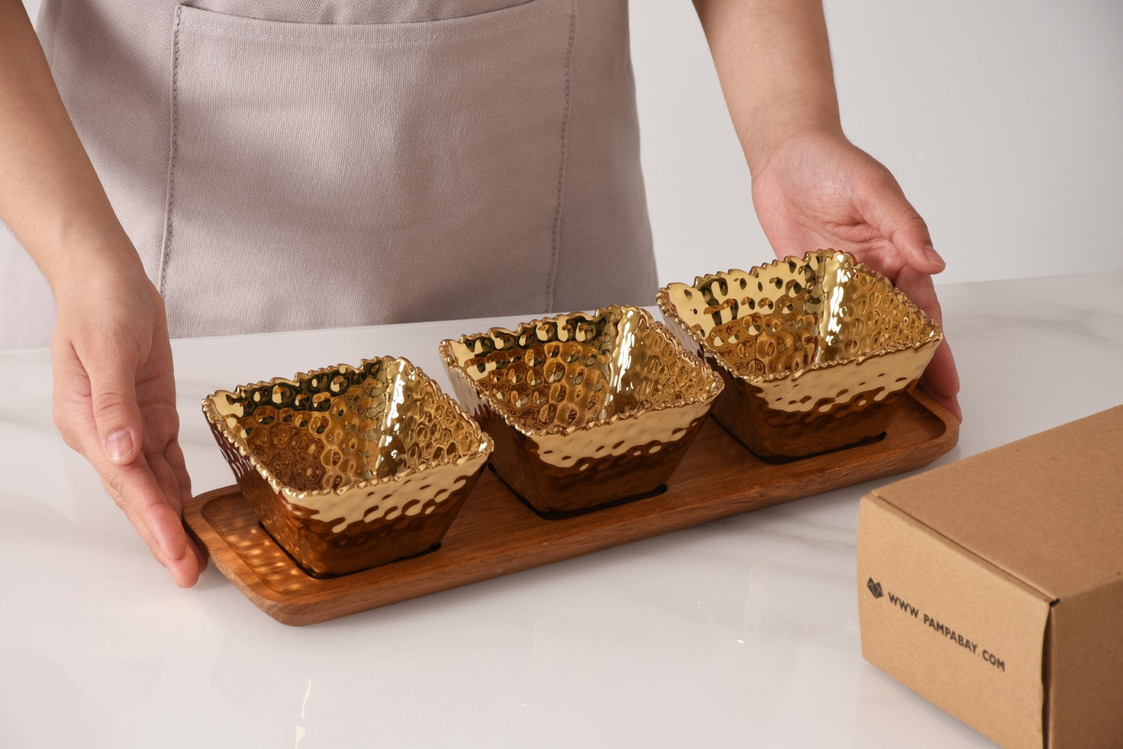 Entertaining Set – 4 Pcs. in Gold Millennium