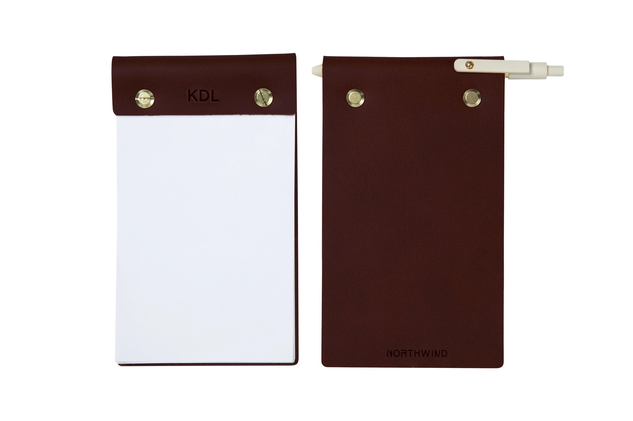 Simon Pearce Glass Phone Stand & Leather Notebook Set