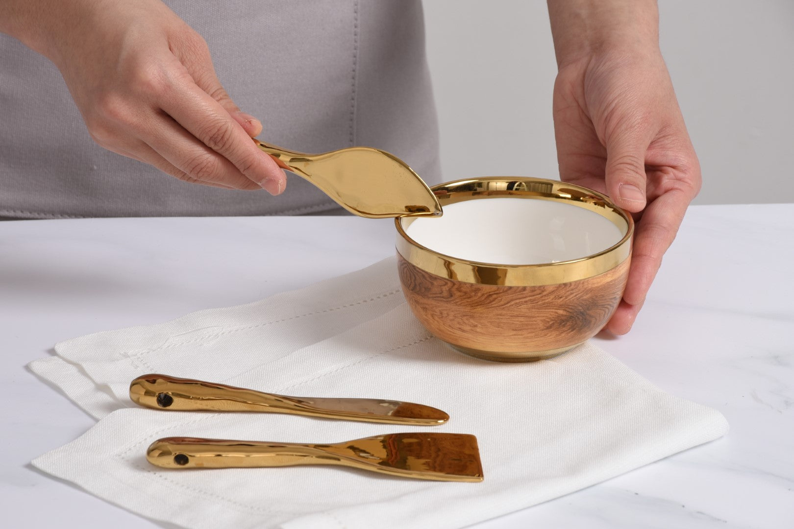 Gold Cheese Knives, Set of 3