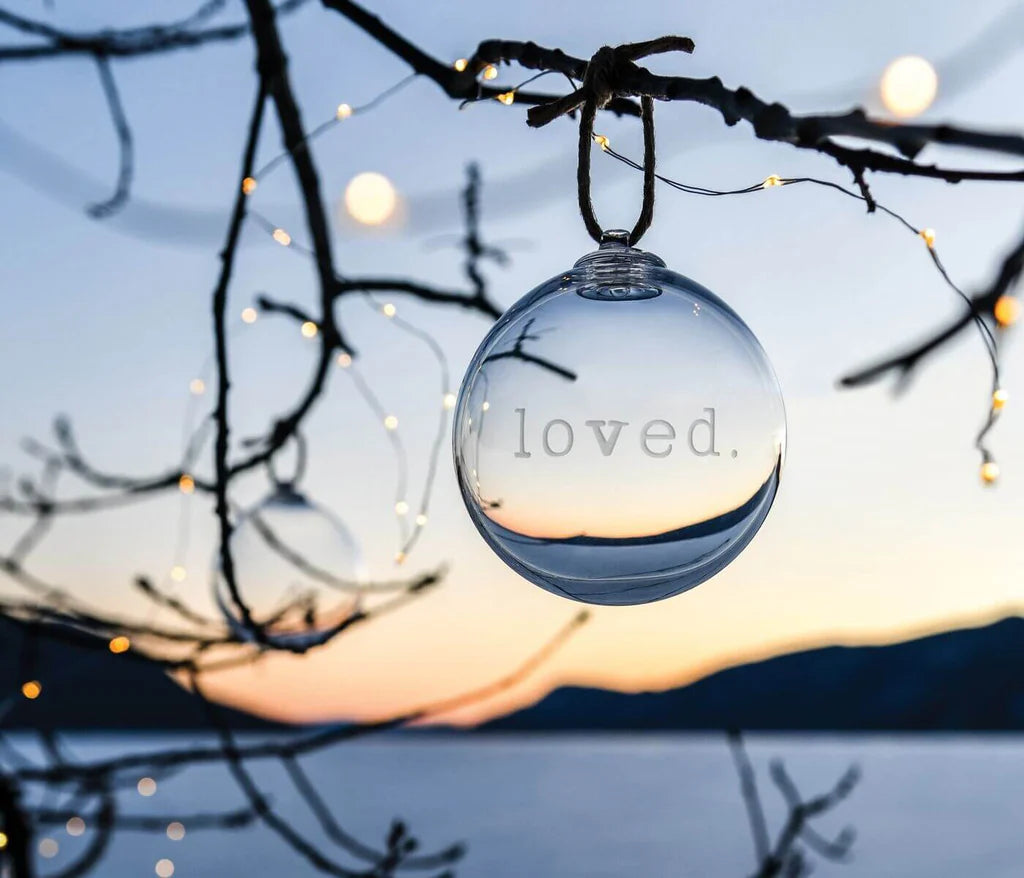 Round Glass Ornament — LOVED