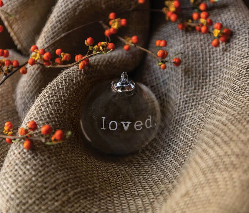 Round Glass Ornament — LOVED - Thumbnail 2