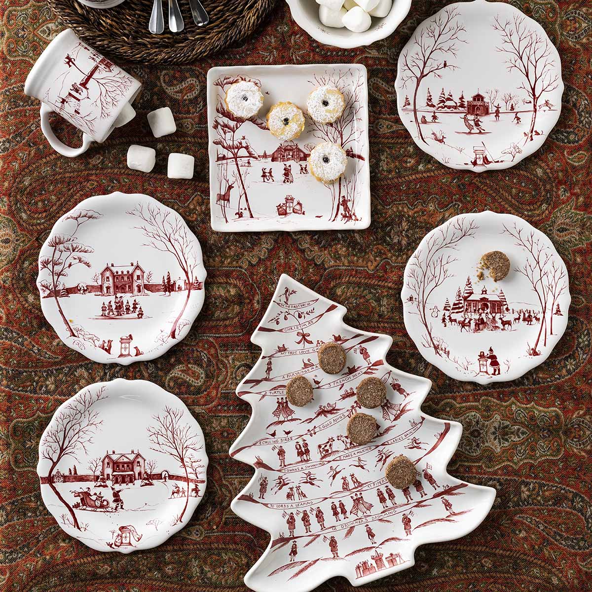Juliska Winter Frolic Tree Platter