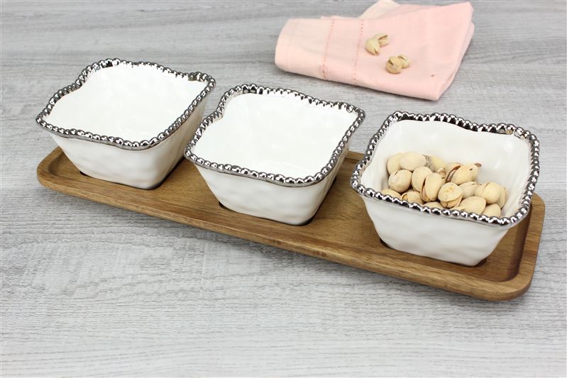 Salerno Four Piece Entertaining Set