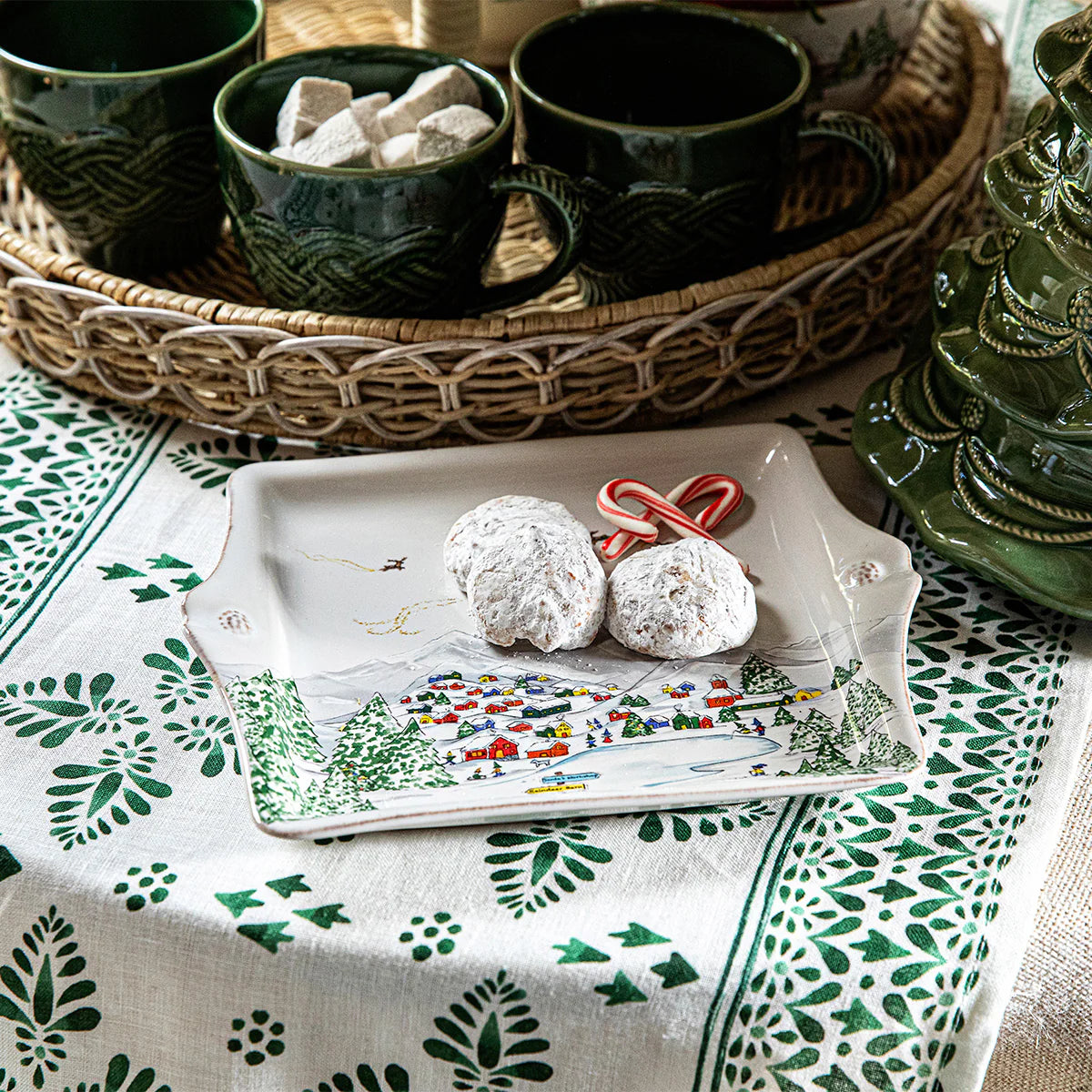 North Pole Ceramic Cookie Tray