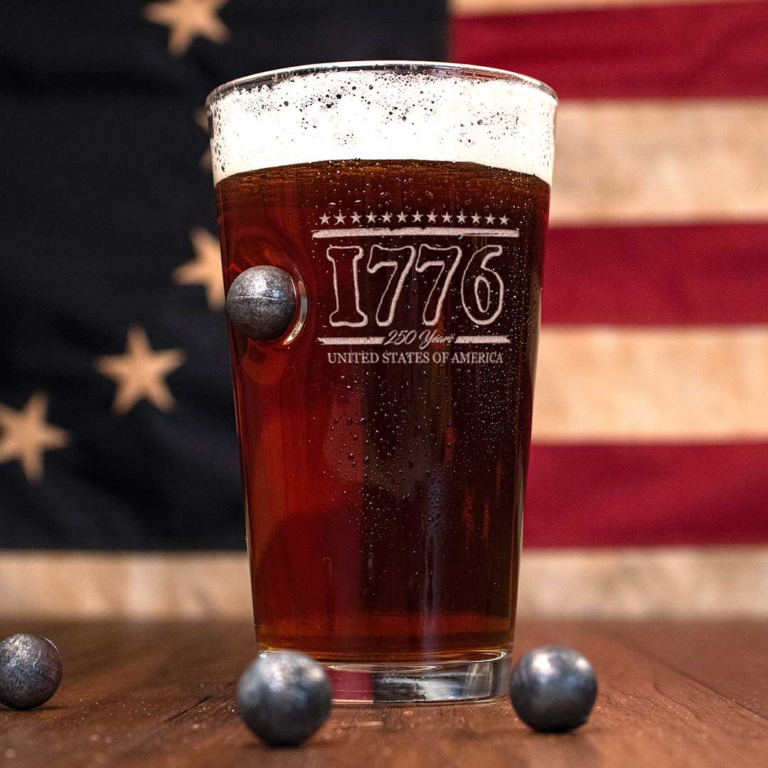Benshot 1776 Musket Pint Glass - Set of Two
