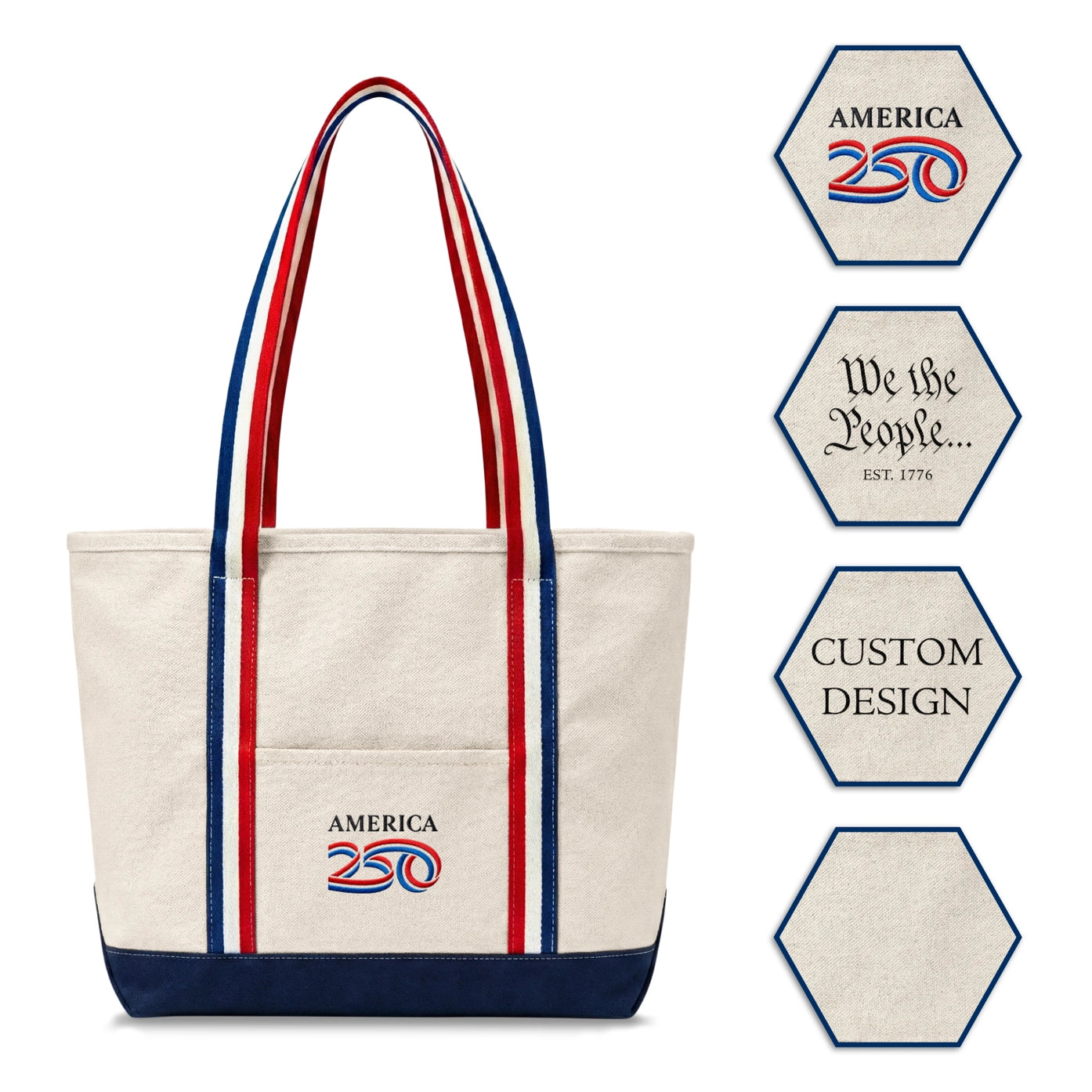 America 250 Premium Canvas Tote Bag - Officially Licensed