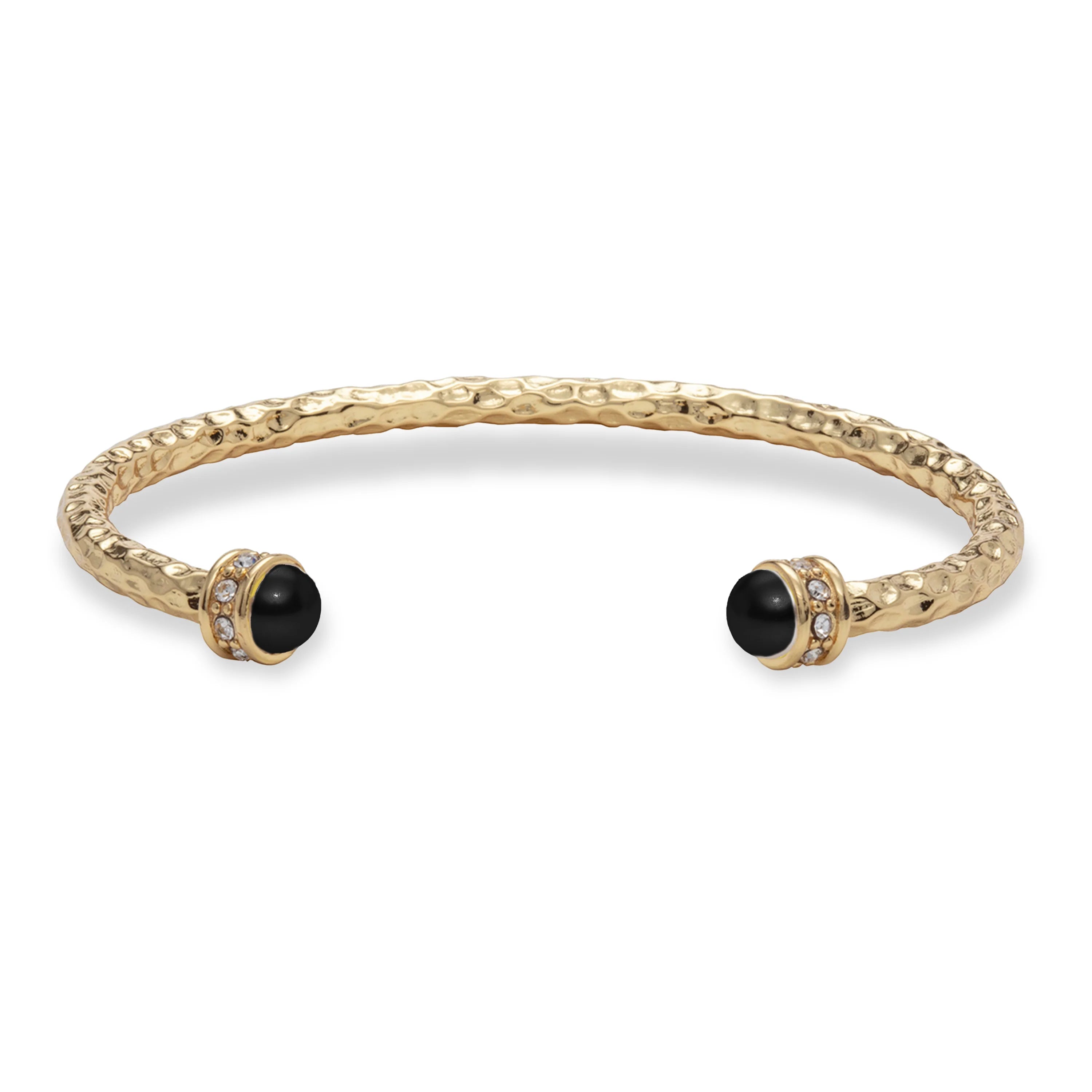 Hammered Torque Gold Bangle