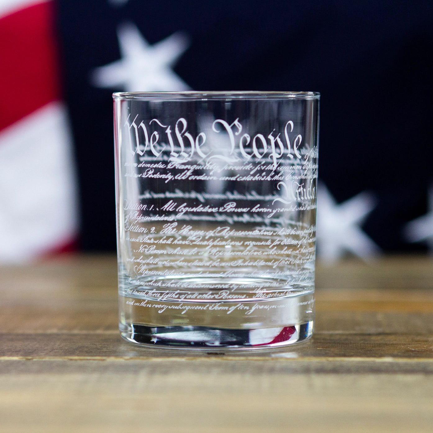 We the People Constitution Whiskey Glass