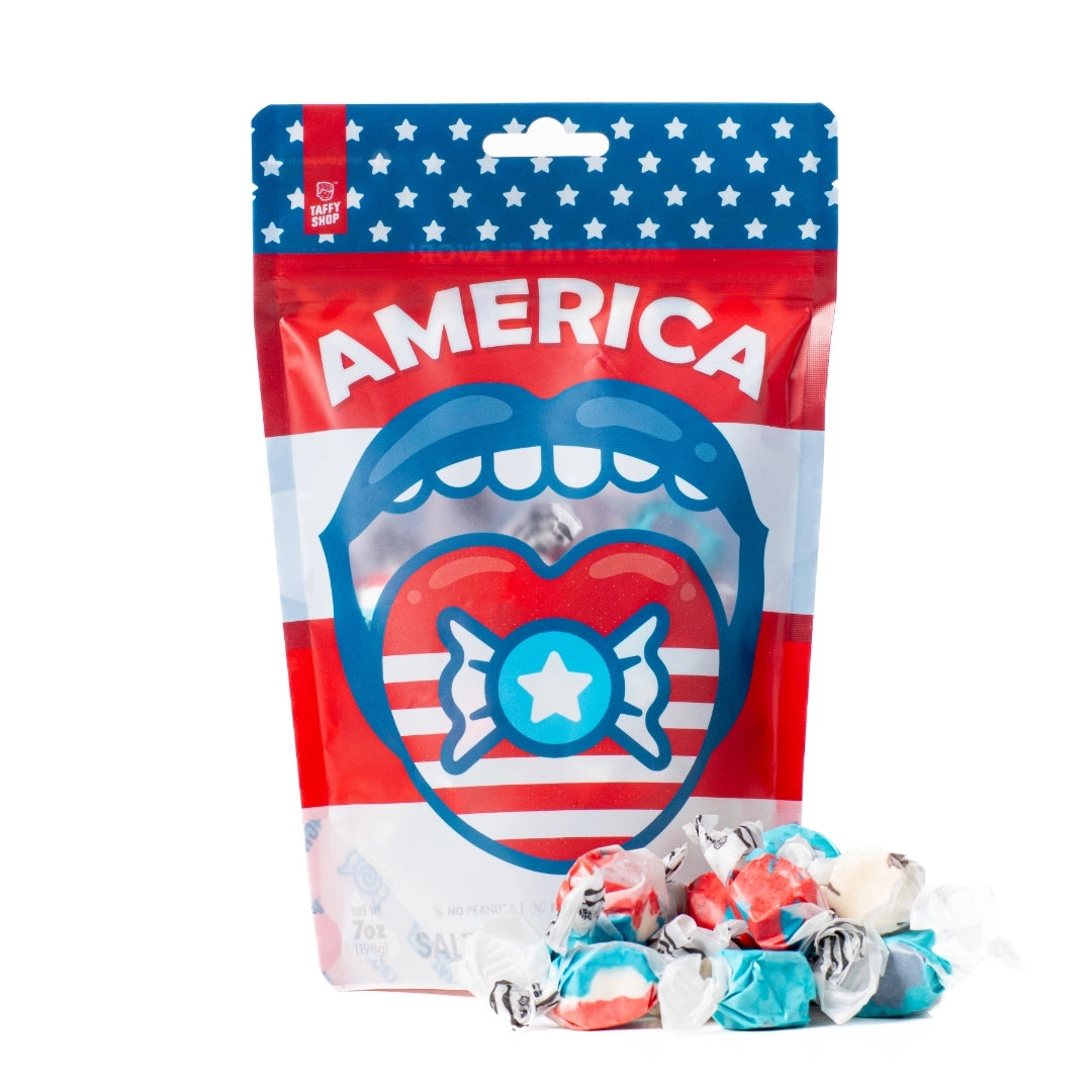 Silver Star Bowl & Red, White & Blue Taffy Set