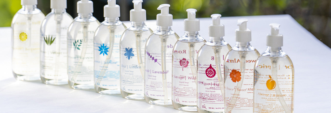 Liquid Soap & Lotion Set w/ Bamboo Tray