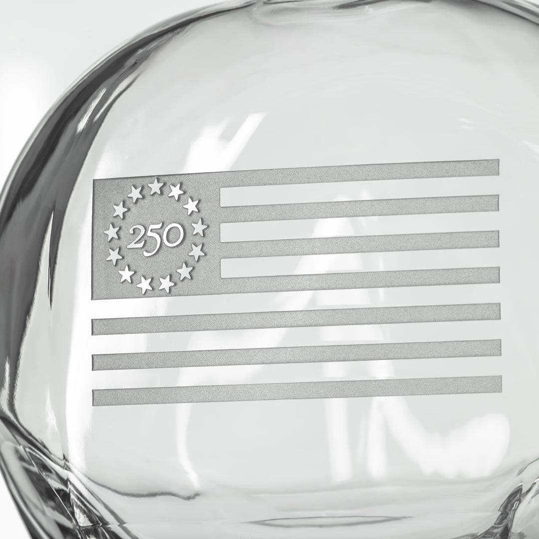 America250™ Betsy Ross Flag 23oz Whiskey Decanter