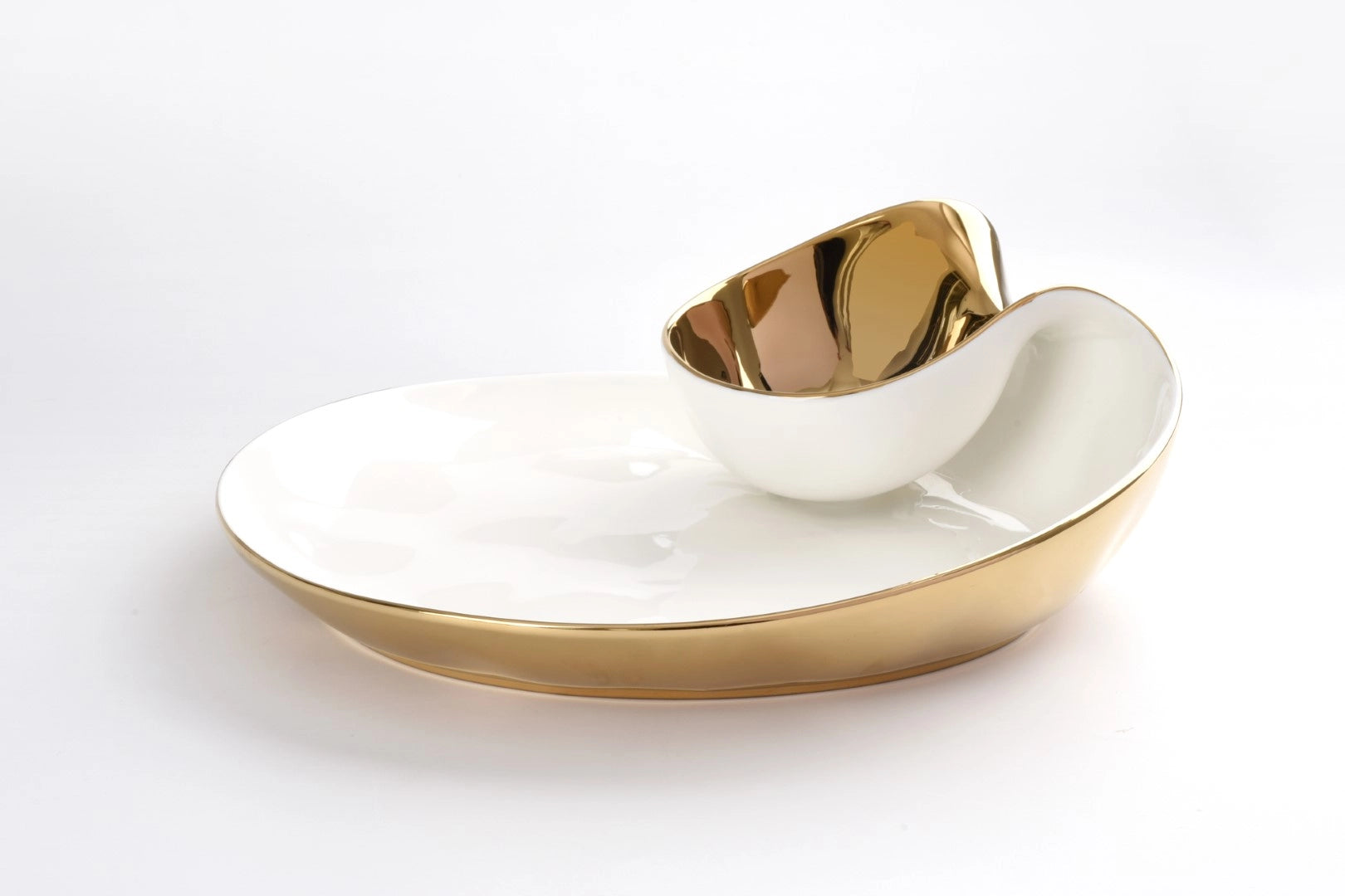 Chip & Dip Porcelain Tray