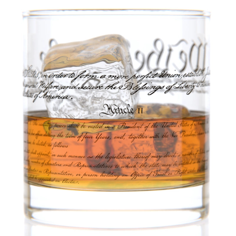 U.S. Constitution Rocks Glass - Set of 2