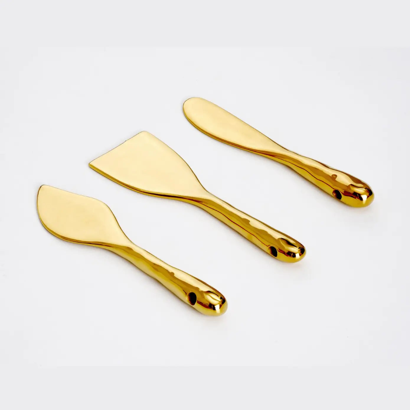 Gold Cheese Knives, Set of 3