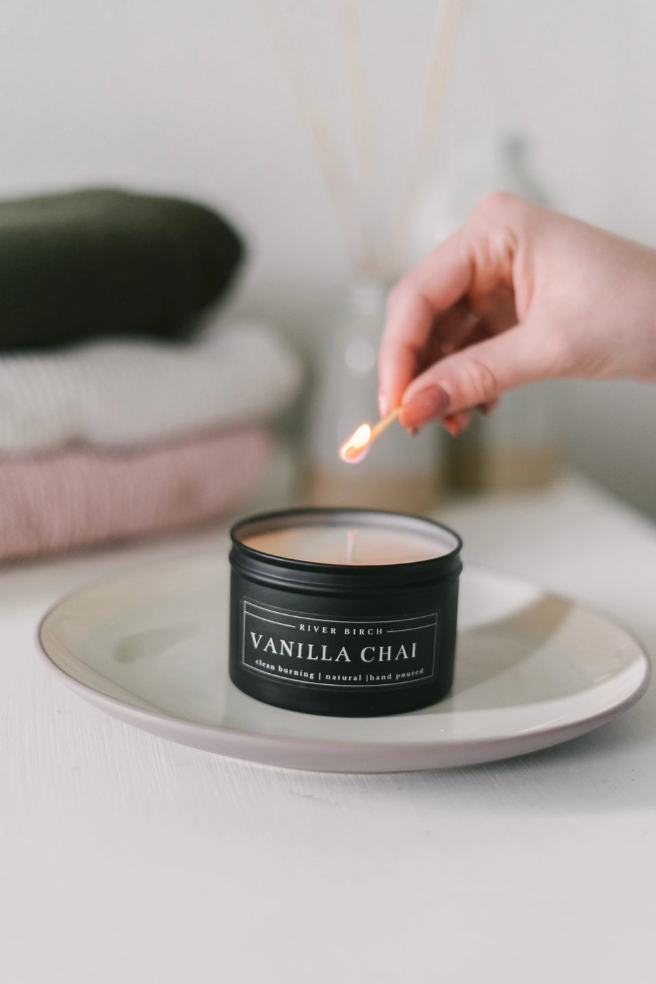 Custom Large Candle & Matches Set