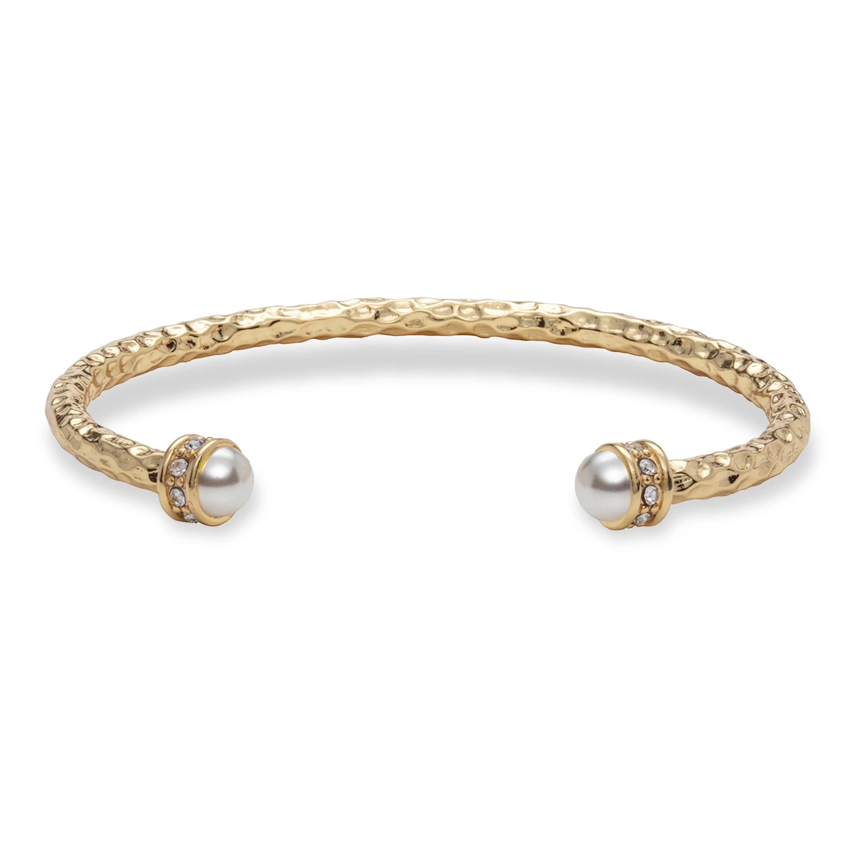 Hammered Torque Gold Bangle