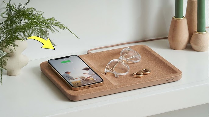 Leather Single-Device Charging Tray