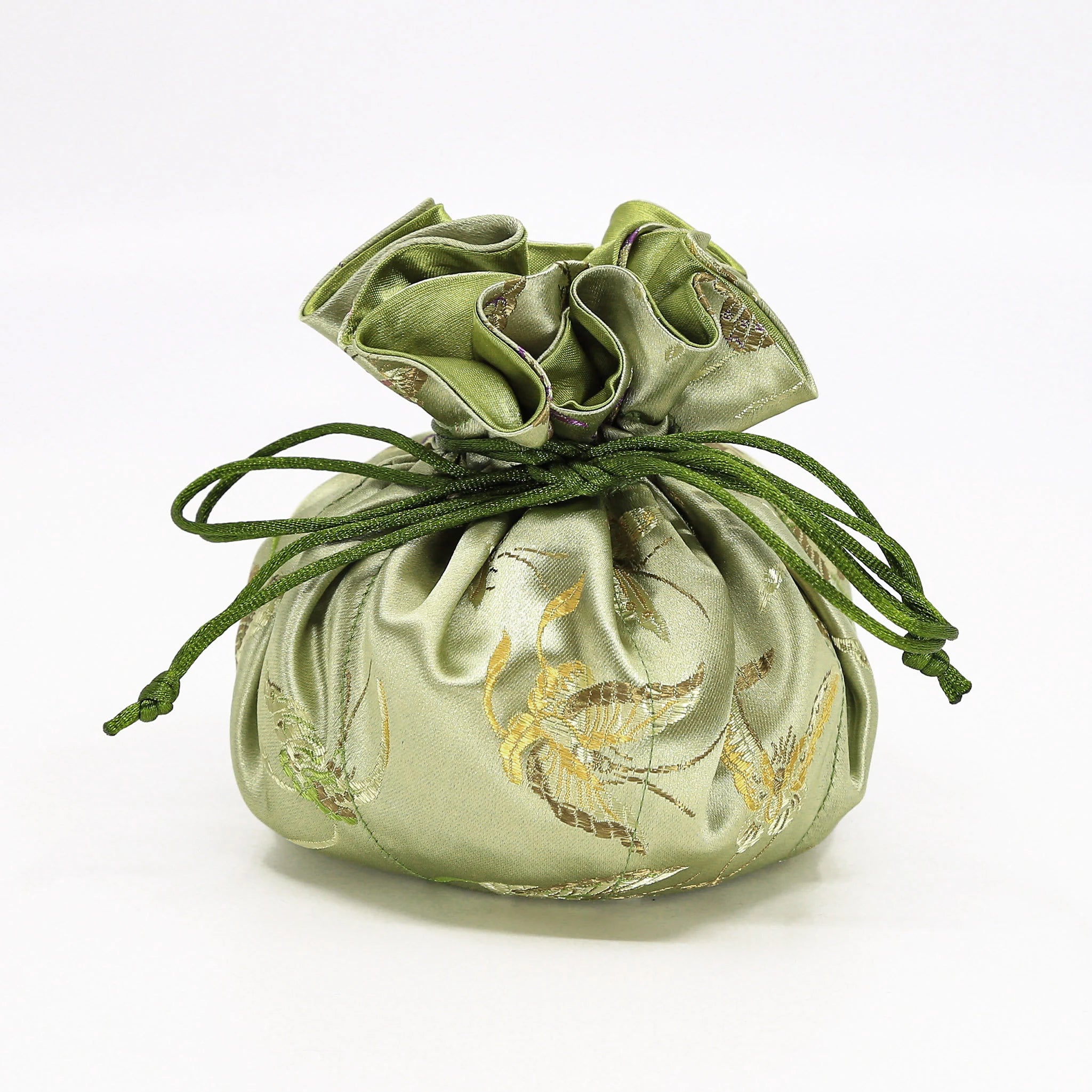 Butterfly & Dragonfly Pattern Brocade Jewelry Pouch