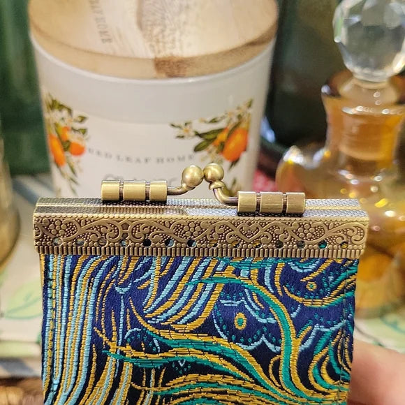 Card Holder with RFID Protection, Peacock