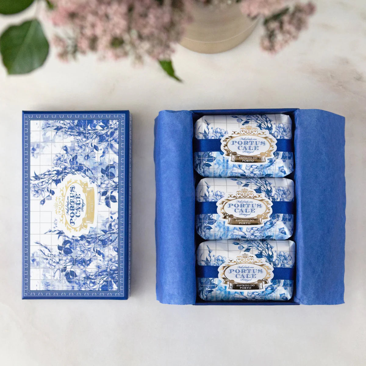 Gold & Blue Soap Set