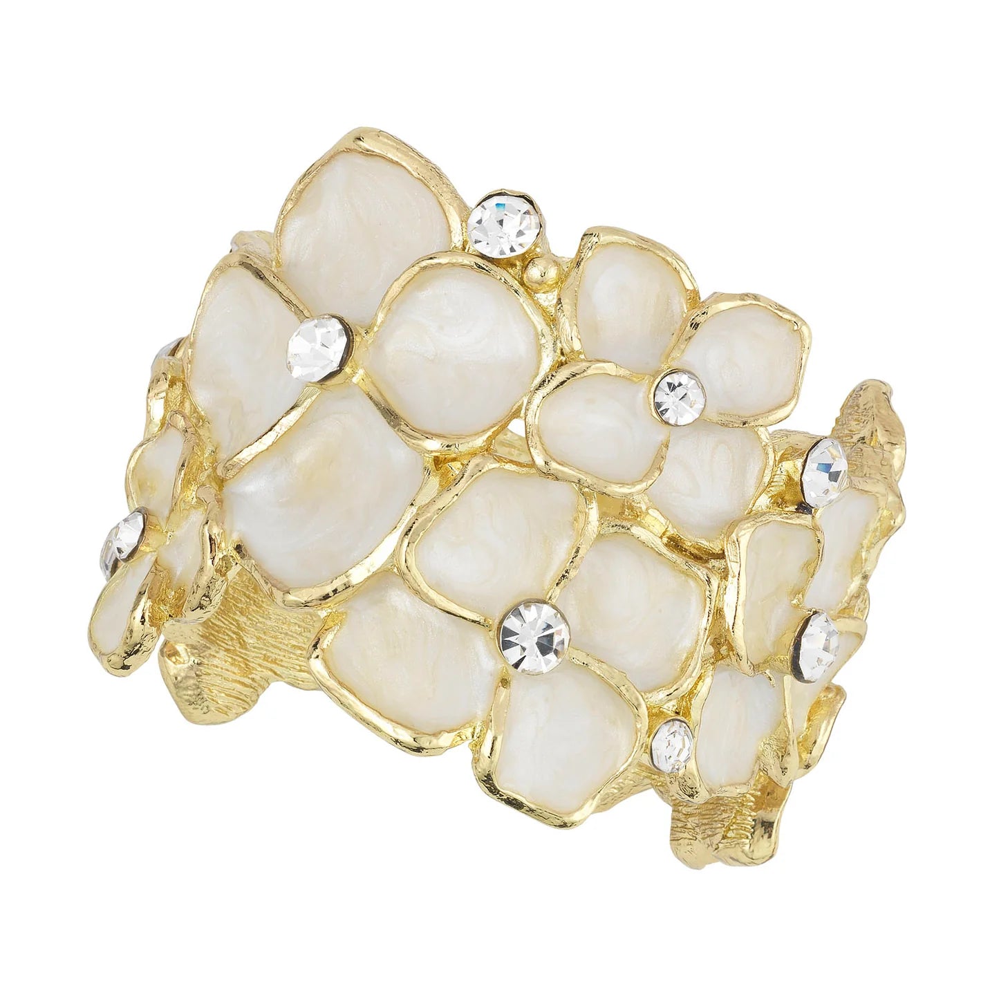 Gold Dogwood Napkin Rings (Set of 4)