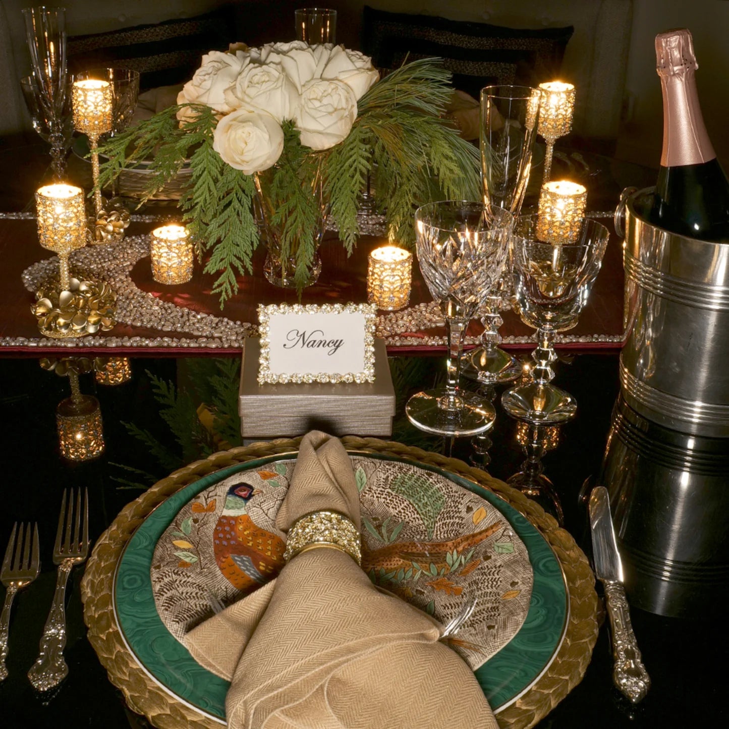 Gold Windsor Napkin Rings - (Set of 4)