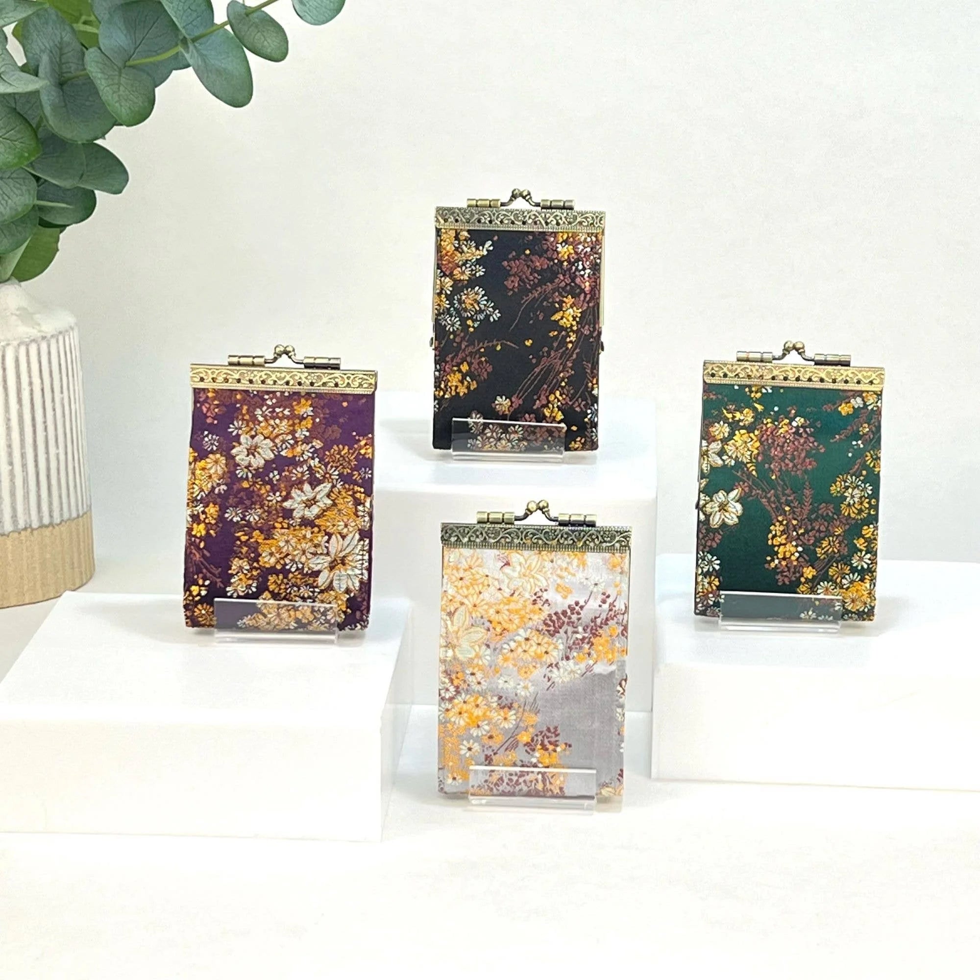 Small Floral Brocade Card Holder with RFID