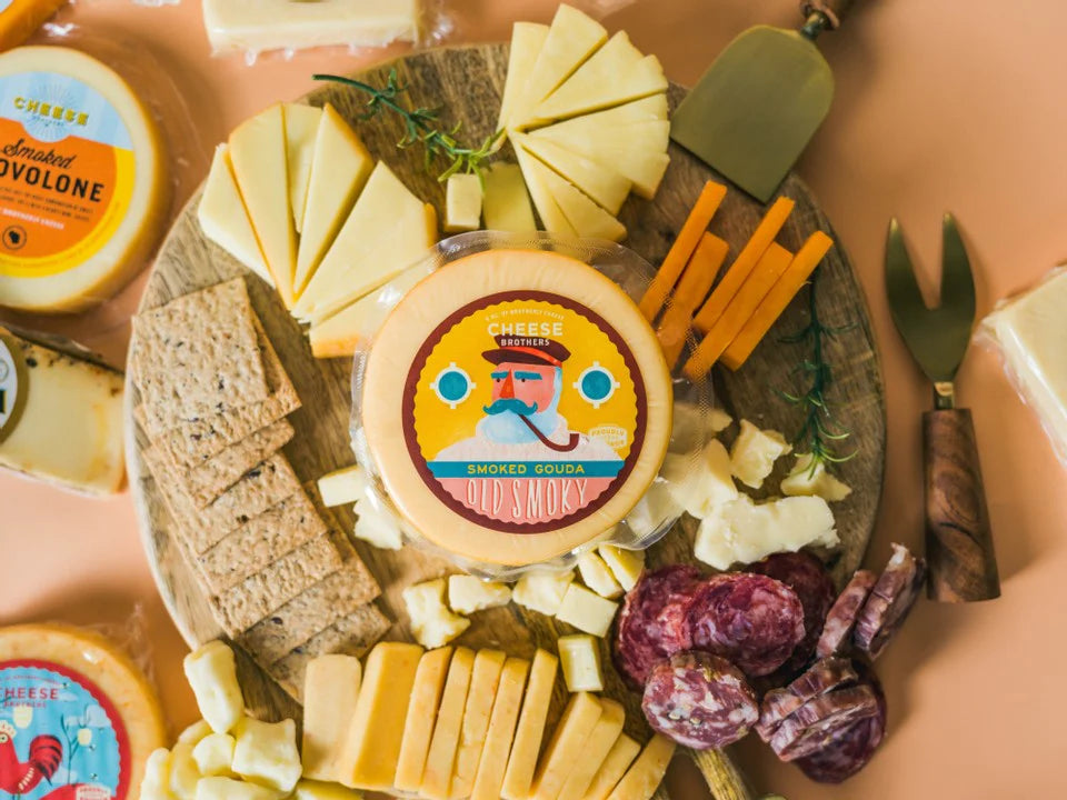 America 250 Cherry Wood Cheese Board & Artisan Charcuterie Set