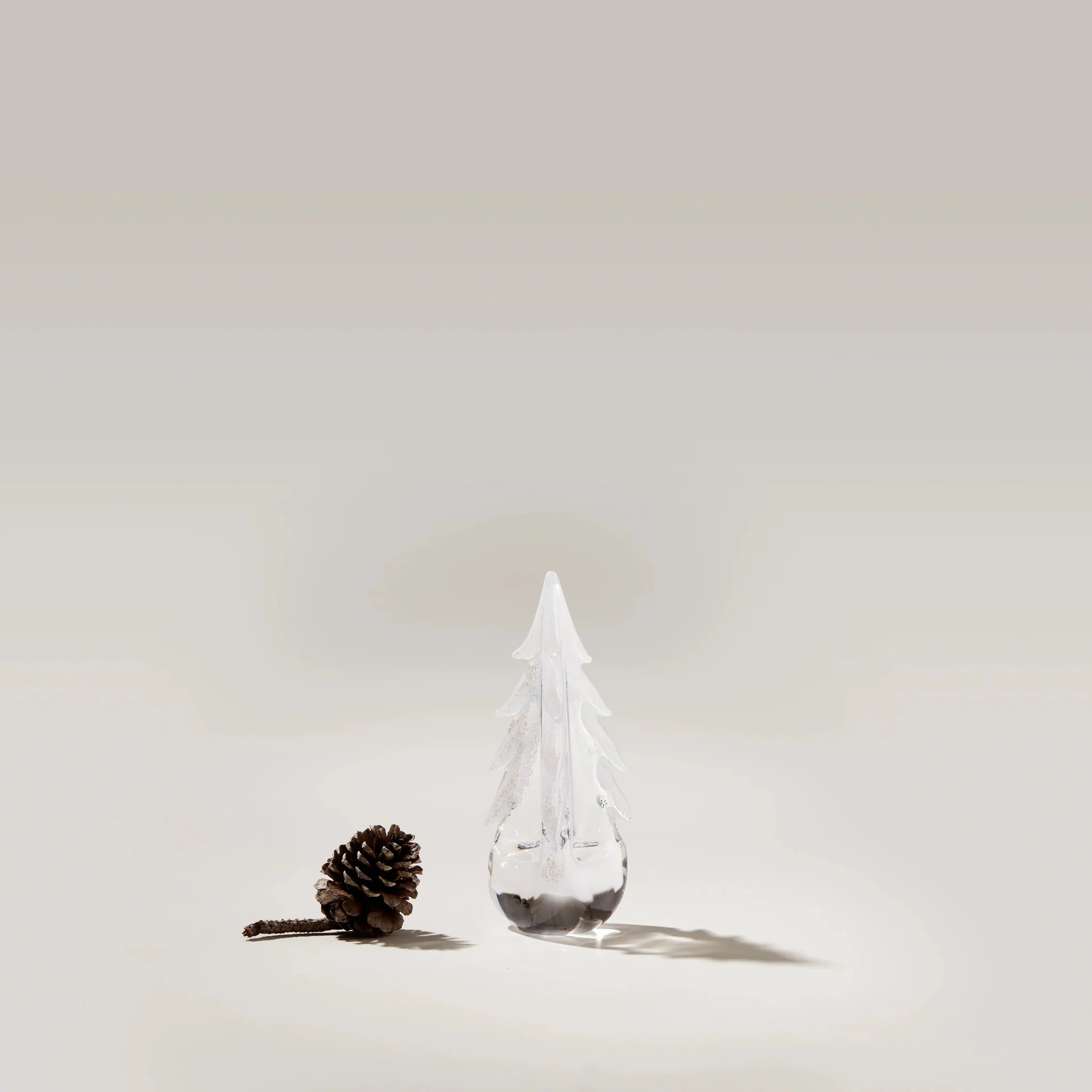 Snowy Branches Glass Evergreen