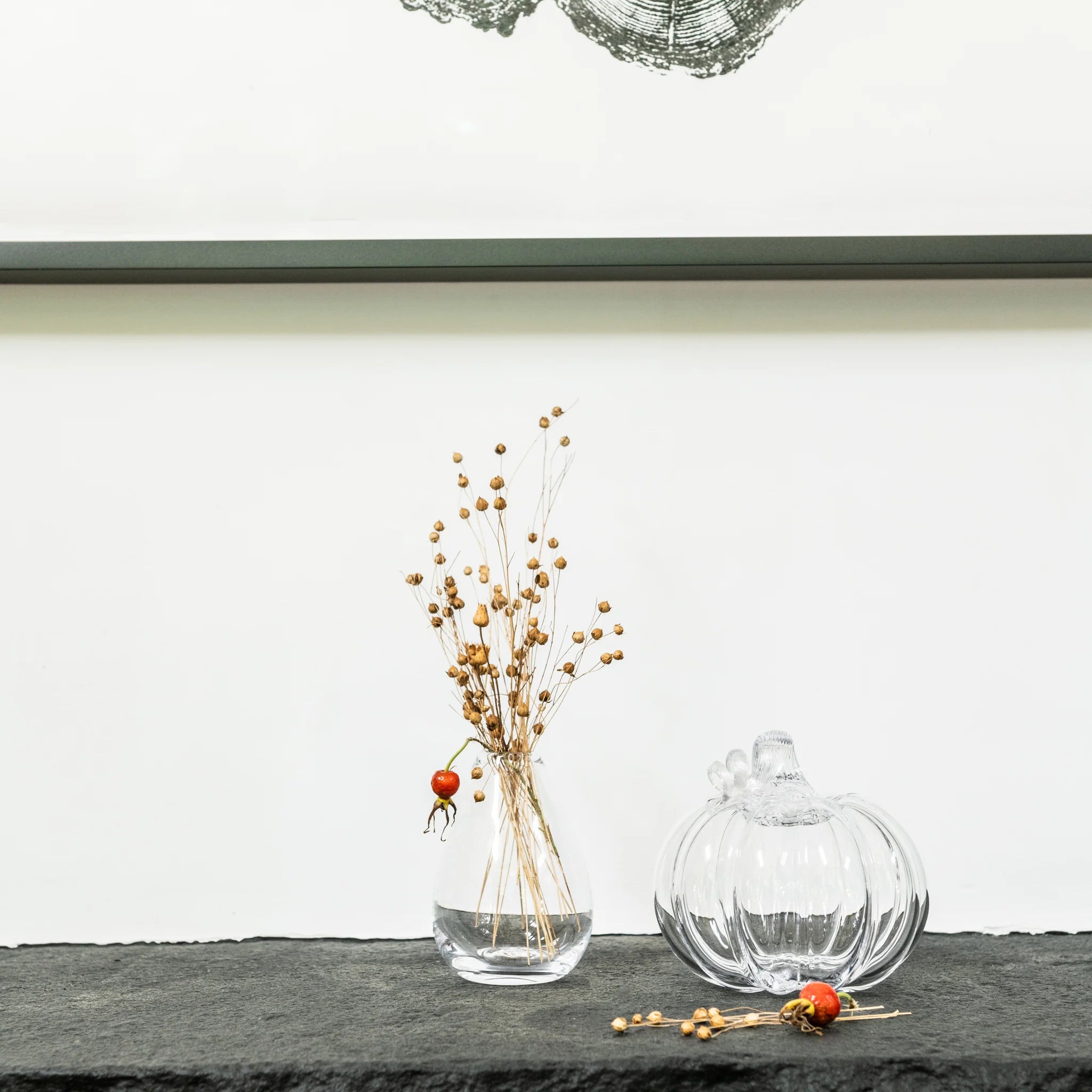Simon Pearce Glass Pumpkin With A Twist