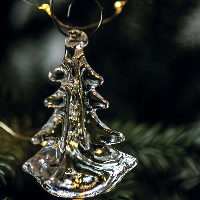 Simon Pearce Vermont Evergreen Glass Ornament