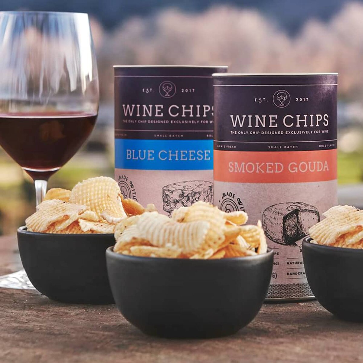 Branded Wine Glass & Gourmet Snack Set