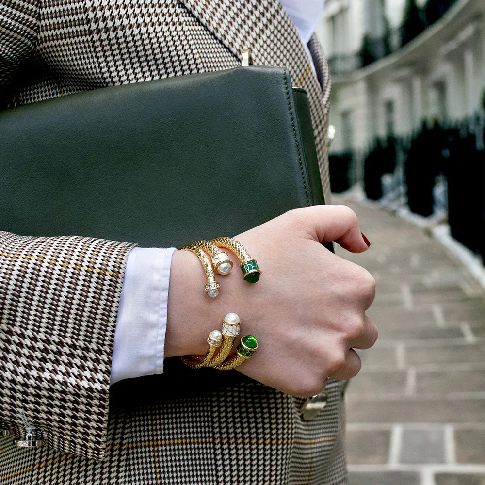 Hammered Torque Gold Bangle