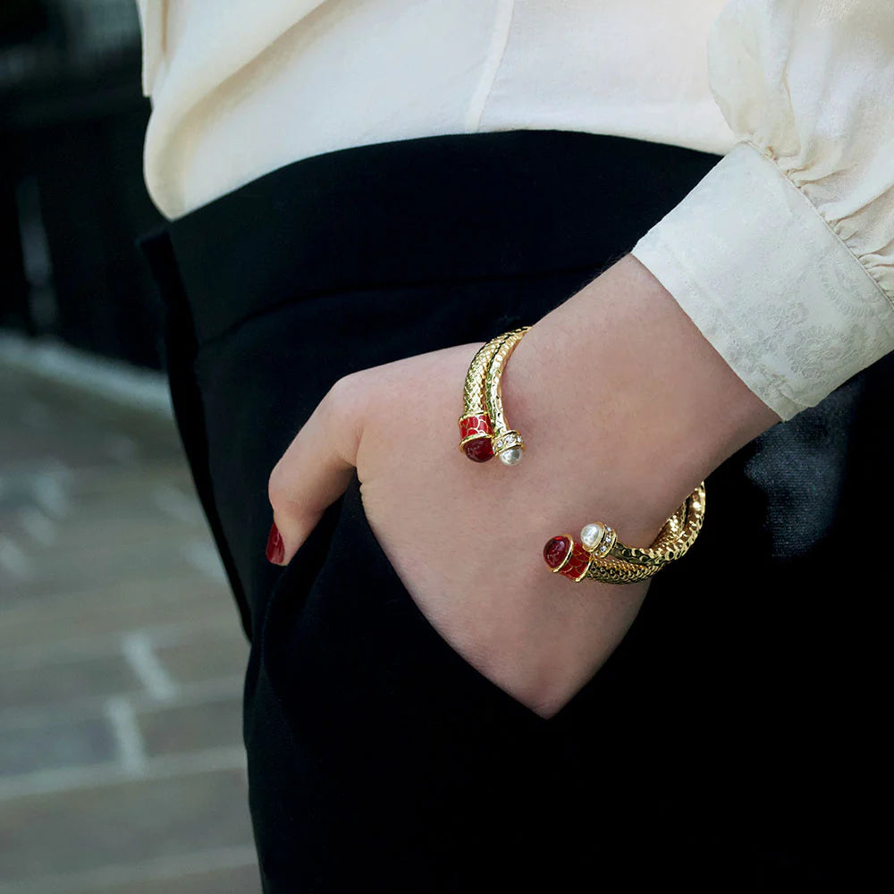Hammered Torque Gold Bangle